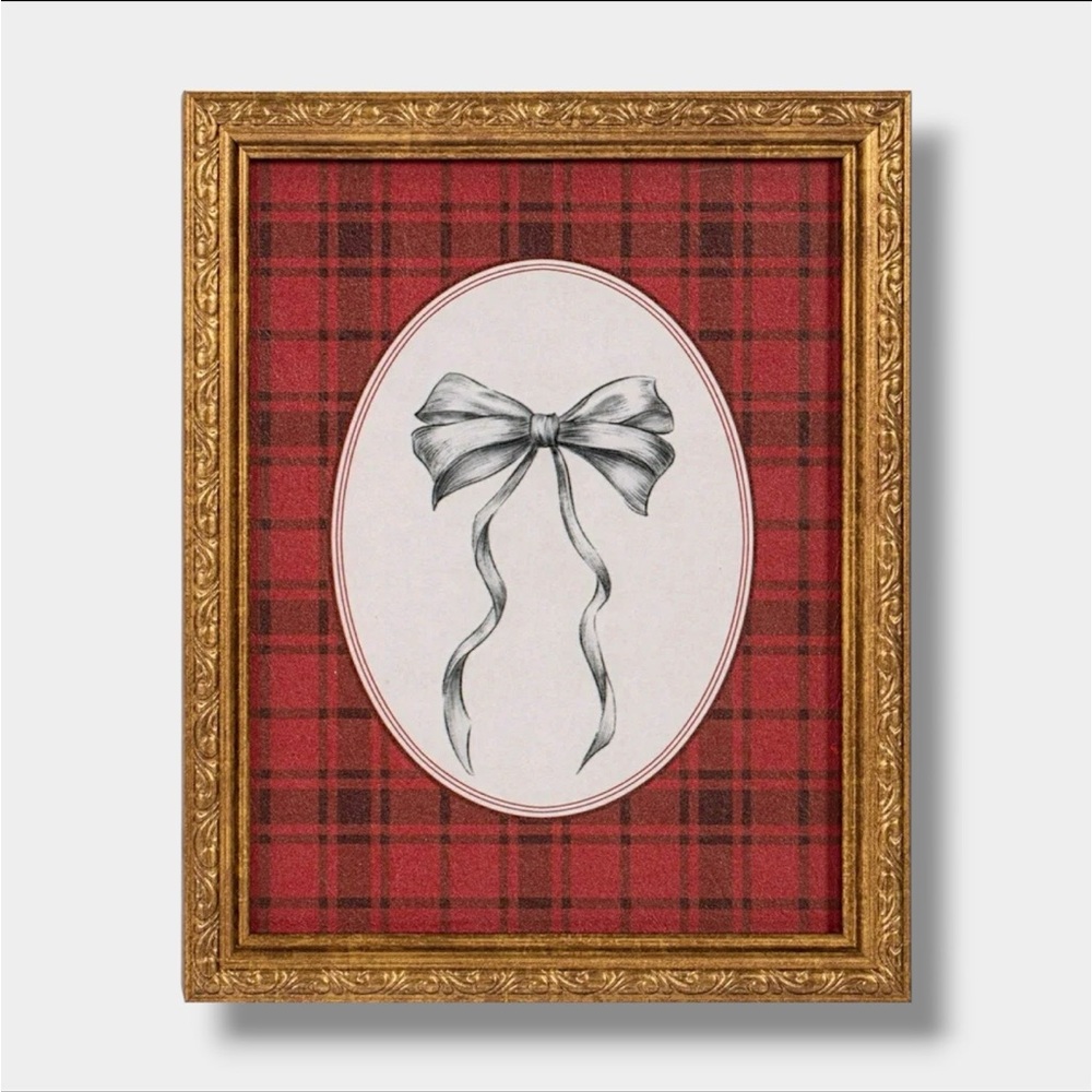 My Texas House Seasonal Bow Plaid
Framed Holiday Wall Art 8x10 Christmas Decor